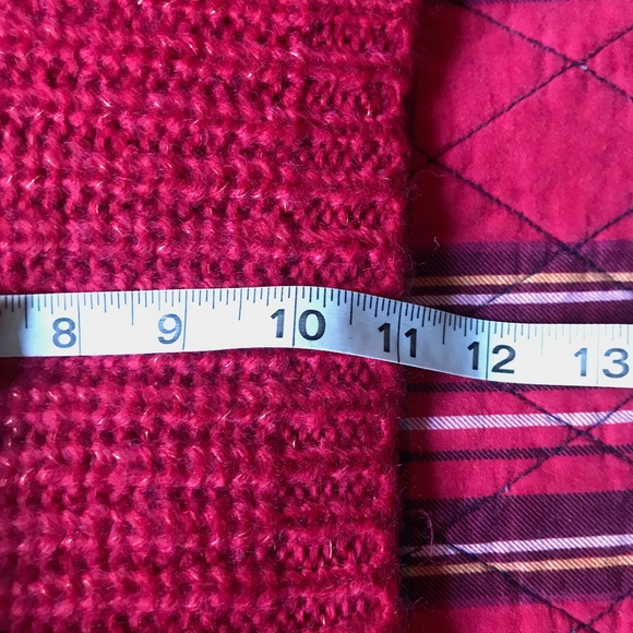 Classic Vintage Red Sparkle Infinity Loop Chunky Scarf - Picture 6 of 7